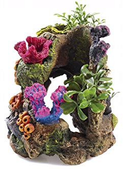 CLASSIC Coral Garden Aquarium Ornament 100 x 100 x 125 mm Hand-Painted Non-Toxic Resin Decoration for Freshwater Tanks