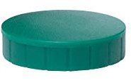 Magnet Maulsolid, Rundmagnet, bruchsicherer Kunststoff, 800 g Haftkraft, 32 x 8,5 mm, grün, 6163255