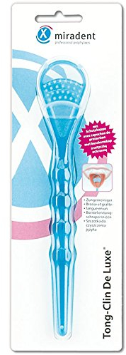 Miradent Tong-Clin de Luxe Zungenreiniger blau transparent 6er Pack