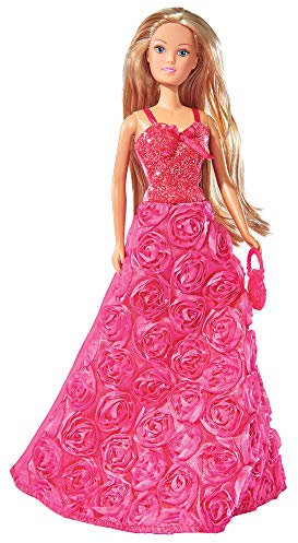 Simba Steffi Love Princess Gala Fashion 105739003 Lot de 2 poupées de Jeu en Forme de Princesse dans Une Magnifique Robe Rose avec Sac à Main, 29 cm, à partir de 3 Ans