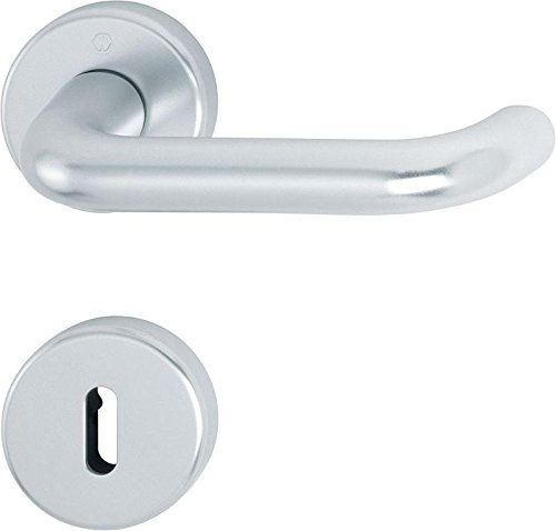 HOPPE Rosetten-Garnitur 'Paris' Aluminium Natur 138L/42KV/42KVS - 8129678