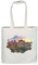 Organic Baumwoll-Tasche Baumwoll-Beutel Jute-Beutel London Fotomotiv Rom Fotomotiv mit großen Henkeln weiss