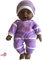The New York Doll Collection Afroamerikaner weich Körper Puppe im eschenkkarton - 11 Zoll /28cm Baby Puppe (Bonus Schnuller inklusive)