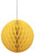 Unique 64251 Tissue Paper Wabenball aus Seidenpapier-20 cm-Gelb, Yellow