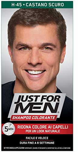 Just for men Shampoo Colorante, Unica, Unità, H45 – Castano Scuro, 60 Millilitro
