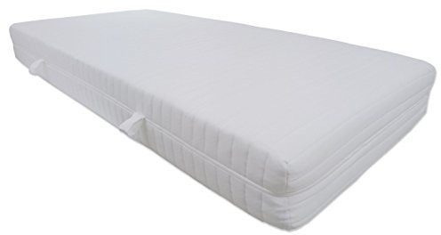 Dibapur Q XXL - 9 Zonen Orthopädische Kaltschaummatratze (Q XXL 130x200) x ca.23,5 cm Kern mit gesteppten Doppeltuchbezug ca. 24,5/25 cm Härtegrad: H2,5 (bis ca. 110 kg)