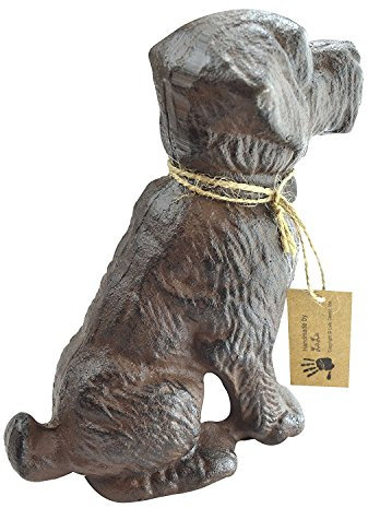 Lulu Décor, EN FONTE Chien Butée de porte, Cale Stop Porte, Sculpture, Statue de chien, marron, CI166BN