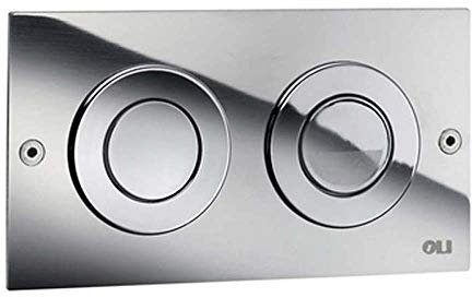 Placca di comando 2 pulsanti per cassette pneu oli mini trend cromata