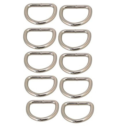 (10 Stück)Metall D-Ringe für Beutel oder Geldbörsen-25mm