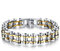 JewelryWe Schmuck Herren Armband, Schwer Biker Link Fahrradkette, Edelstahl, Gold Silber