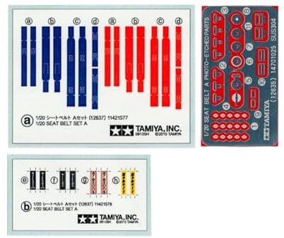 Tamiya 300012637-1:20 Renngurte-Set A, Verschieden