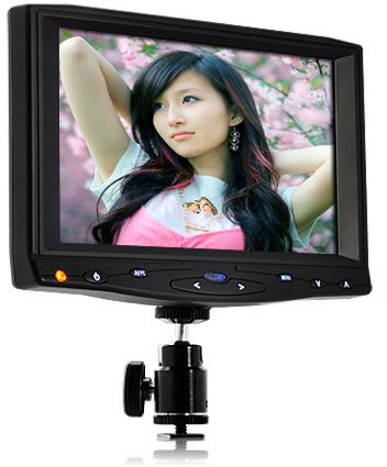 BW 17,8 cm on-camera HD DSLR monitor con 1080p HDMI AV 10 ore tempo di lavoro – nero