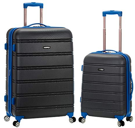 Rockland Melbourne Hardside 2 Piece Expandable Spinner Wheel Luggage Set, (20/28), Grey