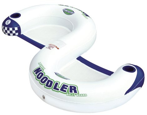 Sportsstuff Noodler 1 Inflatable Floating Lounge Chair with Cup Holder, Red & White