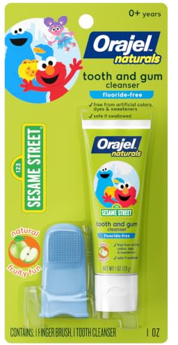 Orajel Baby Tooth and Gum Cleanser 1Oz Sesame Street Flouride Free Mixed Fruit