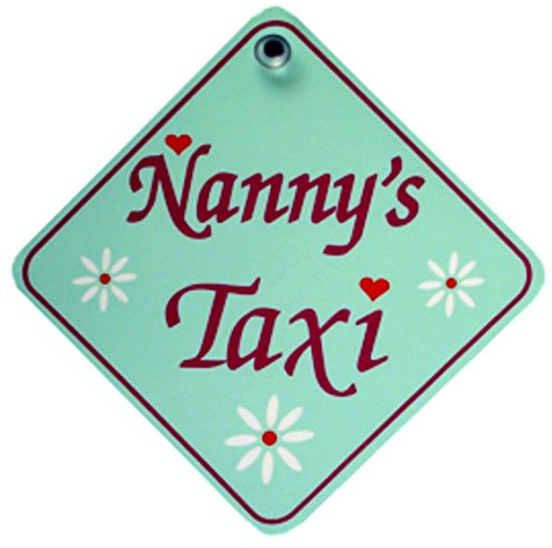 Castle NANNY'S TAXI Diamond Hanging Car Window Sign
