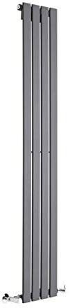 Milano Alpha Anthracite Vertical Single Flat Panel Radiator - 1600mm x 280mm