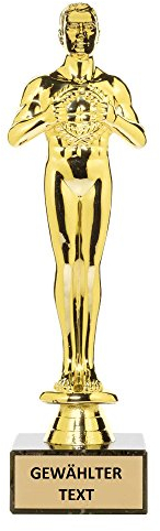 andSmile Siegerfigur mit Gravur Bester Koch - Trophäe aus hochglänzendem Gold mit Marmorsockel - Trophäe für Köche & Hobbyköche - Geschenk zum Vatertag, Geburtstag, Weihnachten