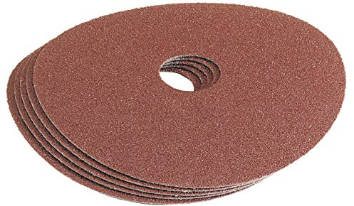 Draper 58617 Aluminium Oxide Sanding Disc, 60 Grit, Blue, 115mm, Pack of 5