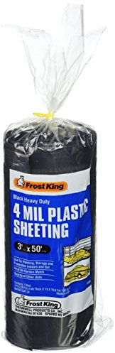 Frost King 350B Polyethylen-Folie, Schwarz, 3' x 50' x 4 Mil