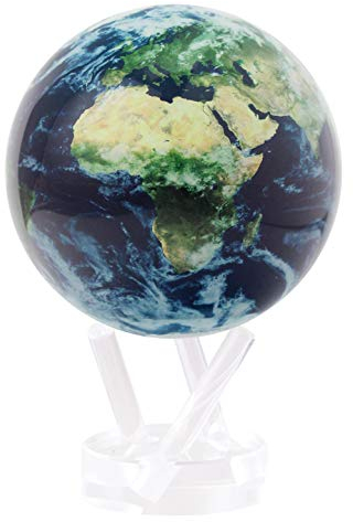 MOVA Globus Weltraumserie Erde mit Wolken 6 mit Sockel, solarbetriebener rotierender Globus, einzigartiges Geschenk und Heim- oder Schreibtischdekoration für Männer, Frauen, Kinder