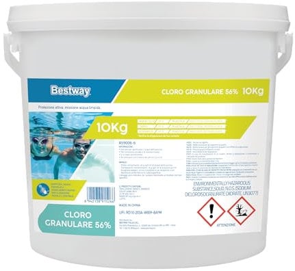 Bestway 59006 Cloro granulare 56% per piscine, 10 kg