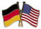 Yantec Pins 5er Pack Deutschland - USA Freundschaftspin Flagge