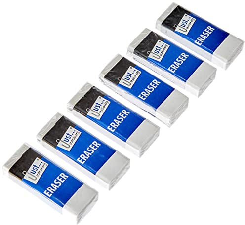Just Stationery Eraser - White (Pack of 6)
