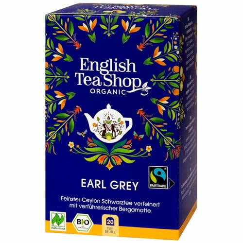 ETS - Earl Grey Schwarzer Tee, BIO Fairtrade, 20 Teebeutel | Klassiker in Bio-Qualität - aromatisiert mit echter Bio Bergamotte