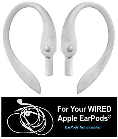 EARBUDi 5 Earbud Clips | Soft Adjustable Rubber Ear Loops Keep Oval Apple EarPods in Place During Activity | For iPhone Models 5, 5c, 5s, 6, 6 Plus, 6s, 6s Plus, SE, 7, 7 Plus