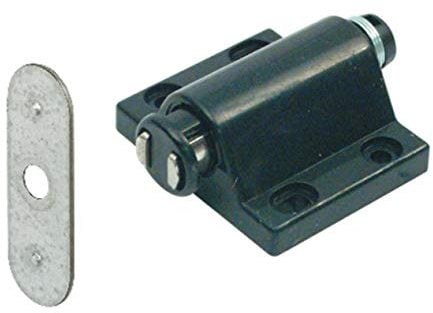 Hafele Frame Mounted - Magnetic Pressure Catch - For Press To Open Cabinet Doors - Black