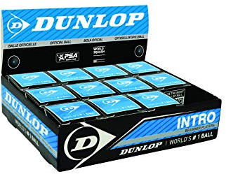 DUNLOP Sports Intro Squashball für Anfänger, 12-Ball-Box
