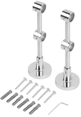 Ventanara® Wandhalterung Gardinenstange doppelt für 16 mm Durchmesser 2er Set