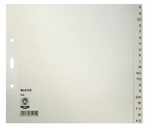 LEITZ Tauenpapier-Register, A-Z, A4 Überbreite, halbe Höhe VE=1