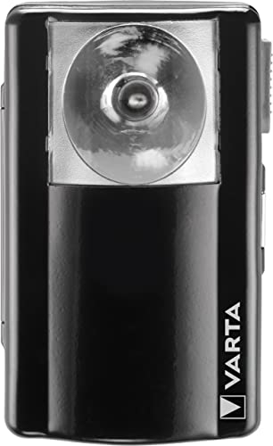 VARTA Lampe Torche, Palm Light, lumière, lampe de poche avec clip de fixation pratique, en métal élégant, non équipée