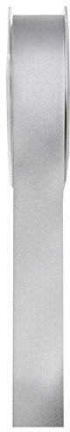 Band Schleifenband 15 mm x 25 m silber - Dekoband Satinband - 2719.15
