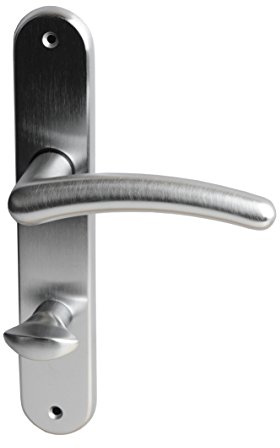 Alpertec 32966213 Franziska-LS Messing Chrom satiniert für Badtüren WC Drückergarnitur Türdrücker Türbeschläge Neu, Badezimmertüren