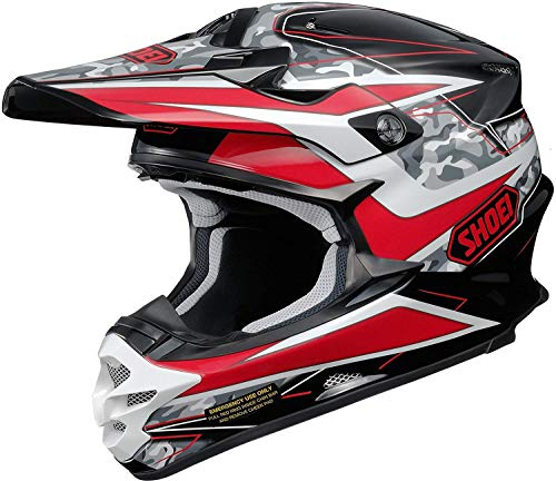 Shoei VFX-W Turmoil TC-1 Crosshelm, Farbe schwarz-Weiss-rot, Größe S