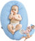 sei Design Stillkissen 170x30 cm ergonomisch | Schwangerschaftskissen Seitenschläferkissen Komfortkissen Erwachsene | Neugeborene Baby Kissen mit Bezug 100% Baumwolle
