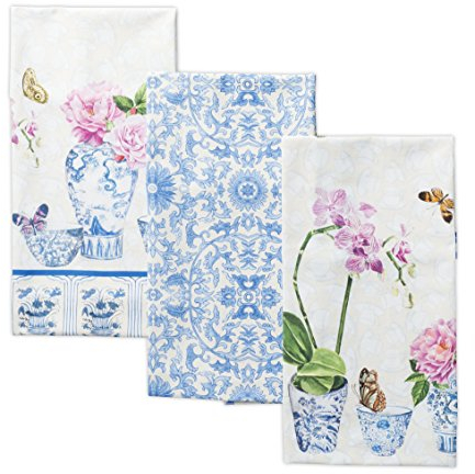 Maison d' Hermine Canton 100% Baumwolle 3er-Set Küchentücher 50 cm x 70 cm