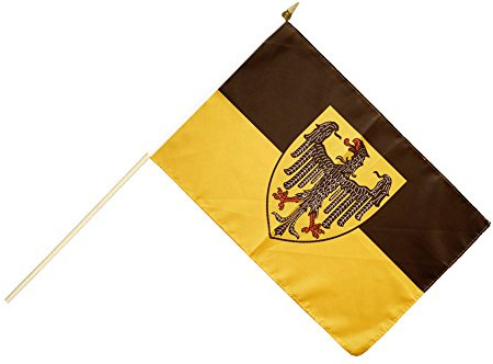 Flaggenfritze Stockflagge/Stockfahne Stadt Aachen + gratis Sticker