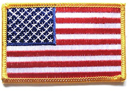 Aufnäher zum Aufbügeln, bestickt, Motiv: US