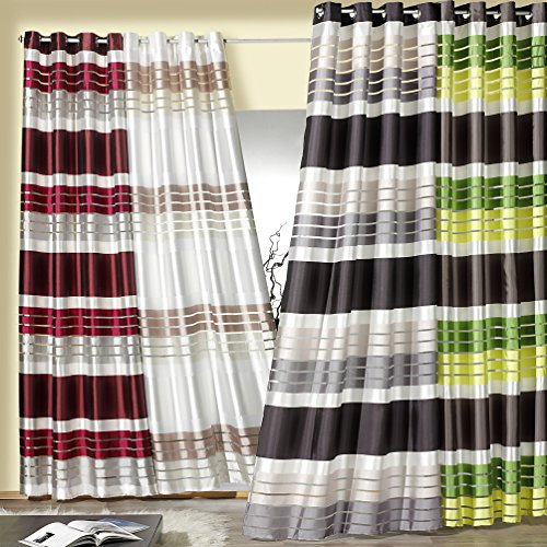 Gardine BLICKDICHT Ösenschal mit chic schimmernden Querstreifen in schwarz-grau-perlmutt HxB 245x140 cm hochwertige weichfliesende Qualität mit schönem Fall …auspacken, aufhängen, fertig! Vorhang Dekoschal Typ201