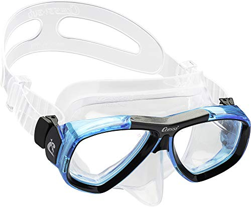 Cressi Focus, Maschera Adatta Per Attivita Subacquea Unisex Adulto, Trasparente/Acquamarina, Taglia unica