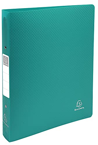 Exacompta - Réf. 54293S - 1 Classeur rigide avec étiquette OPAK - 2 anneaux ronds diamètre 30 mm - Dos 40 mm - Dimensions extérieures : 32 x 26,8 cm - Format à classer A4 Maxi - Coloris : vert foncé