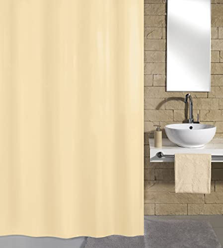 Kleine Wolke Kito Duschvorhang, Polyester, Natur, 120 cm x 200 cm