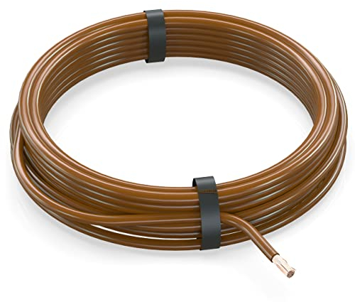 AUPROTEC 10m Fahrzeugleitung 0,50 mm² FLRY-B Auto Kabel als Ring Farbe braun
