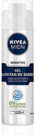 NIVEA MEN Sensitive Rasiergel 1 x 200 ml, Rasiergel für empfindliche Haut, Gesichtsgel mit Ultra Glide Technologie für eine irritierungsfreie Rasur