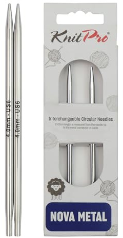 Knit Pro Nova Spitzen Metall (4), Silber