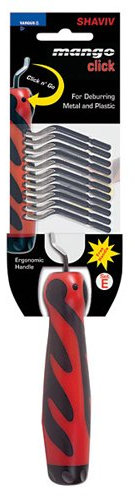 SHAVIV 3SE100VIC 12 Piece Blade Mango Click Handle Set INCLUDES: (12) E100 blades & (1) Click E handle.